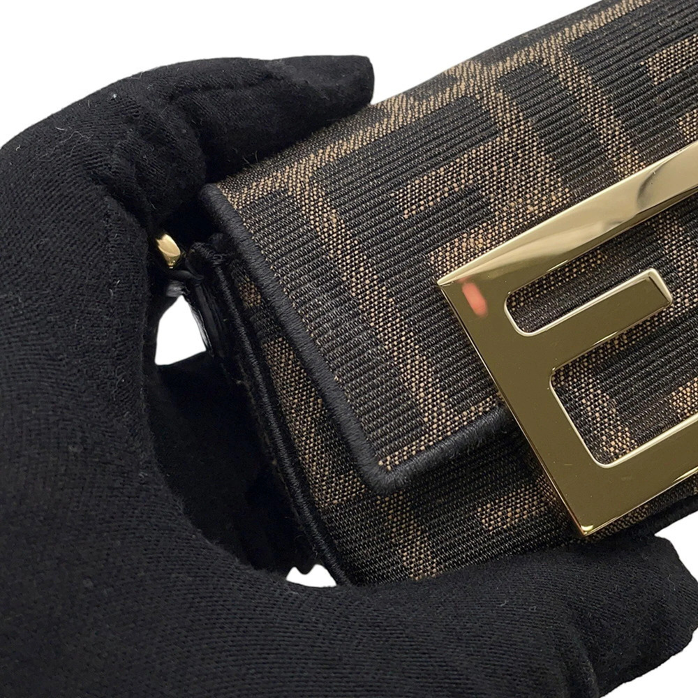 FENDI Brown Canvas Shoulder Bag - Picture 7 of 12